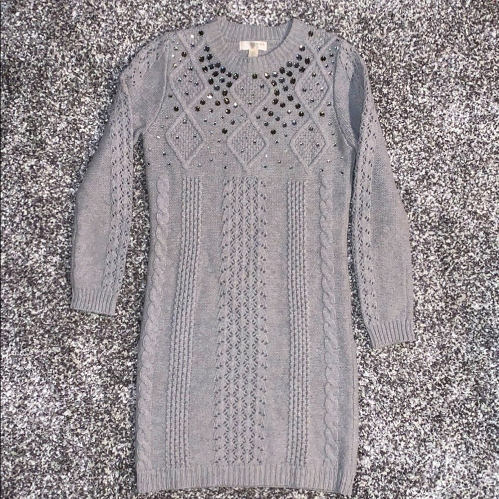 sweater dress with Shiny beads